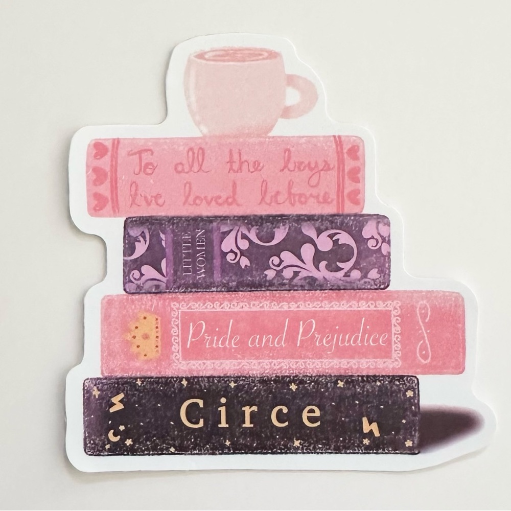 10/$10 Stack Of Books Sticker